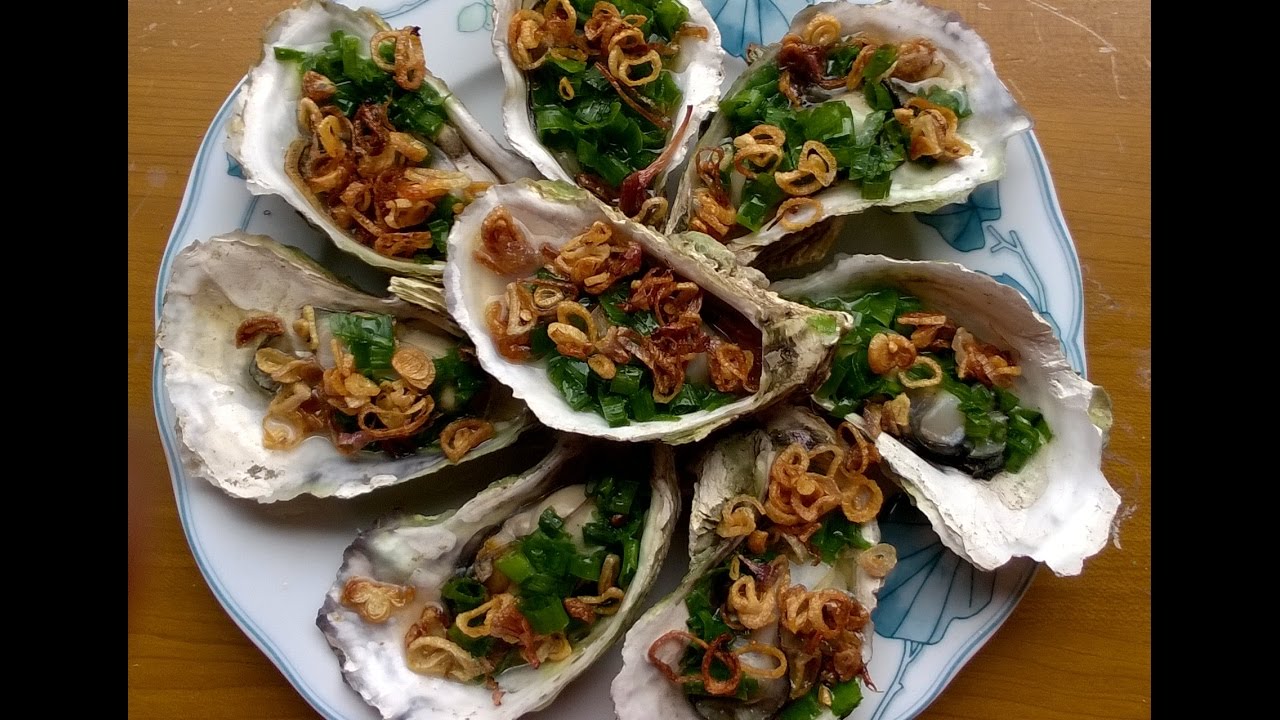 Hàu nướng mỡ hành