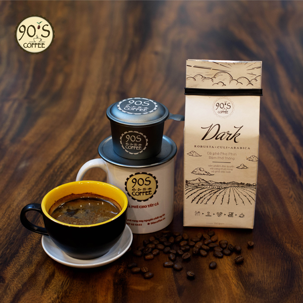 Cà phê rang xay nguyên chất Dark Coffee cao cấp