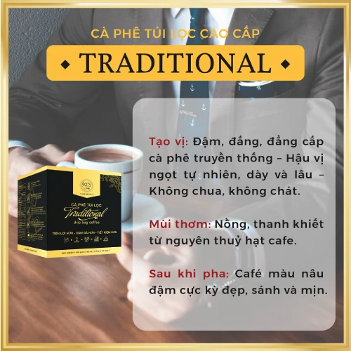 cafe tui loc cao cap traditional co tao vi tuyet pham