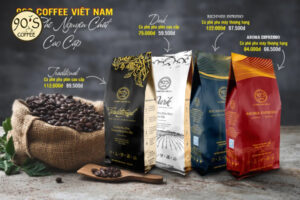 Cà phê 90s Coffee hạt rang mộc