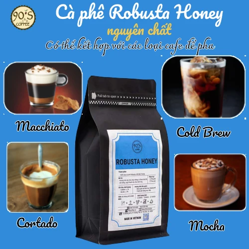 Thành phẩm cafe hạt robusta honey