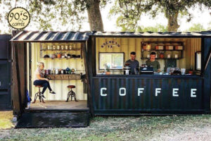 Mô hình quán cà phê container được áp dụng nhiều nơi trên thế giới