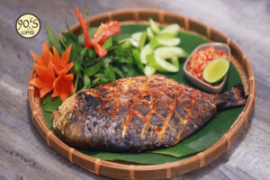 cá thu nướng giấy bạc bằng nồi chiên không dầu