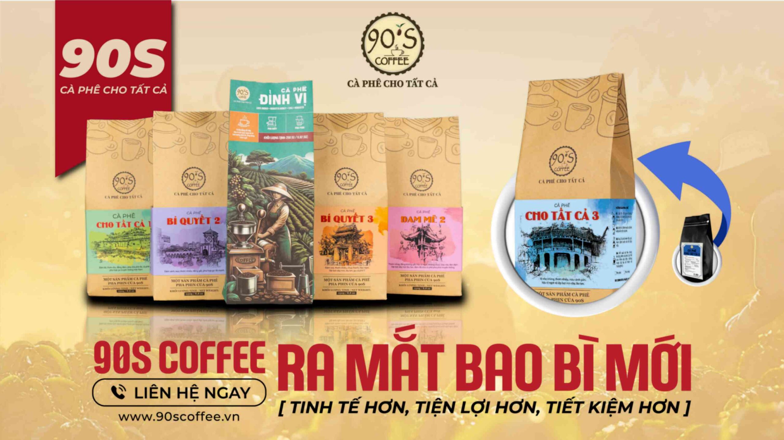 90S Coffee ra mắt bao bì mới