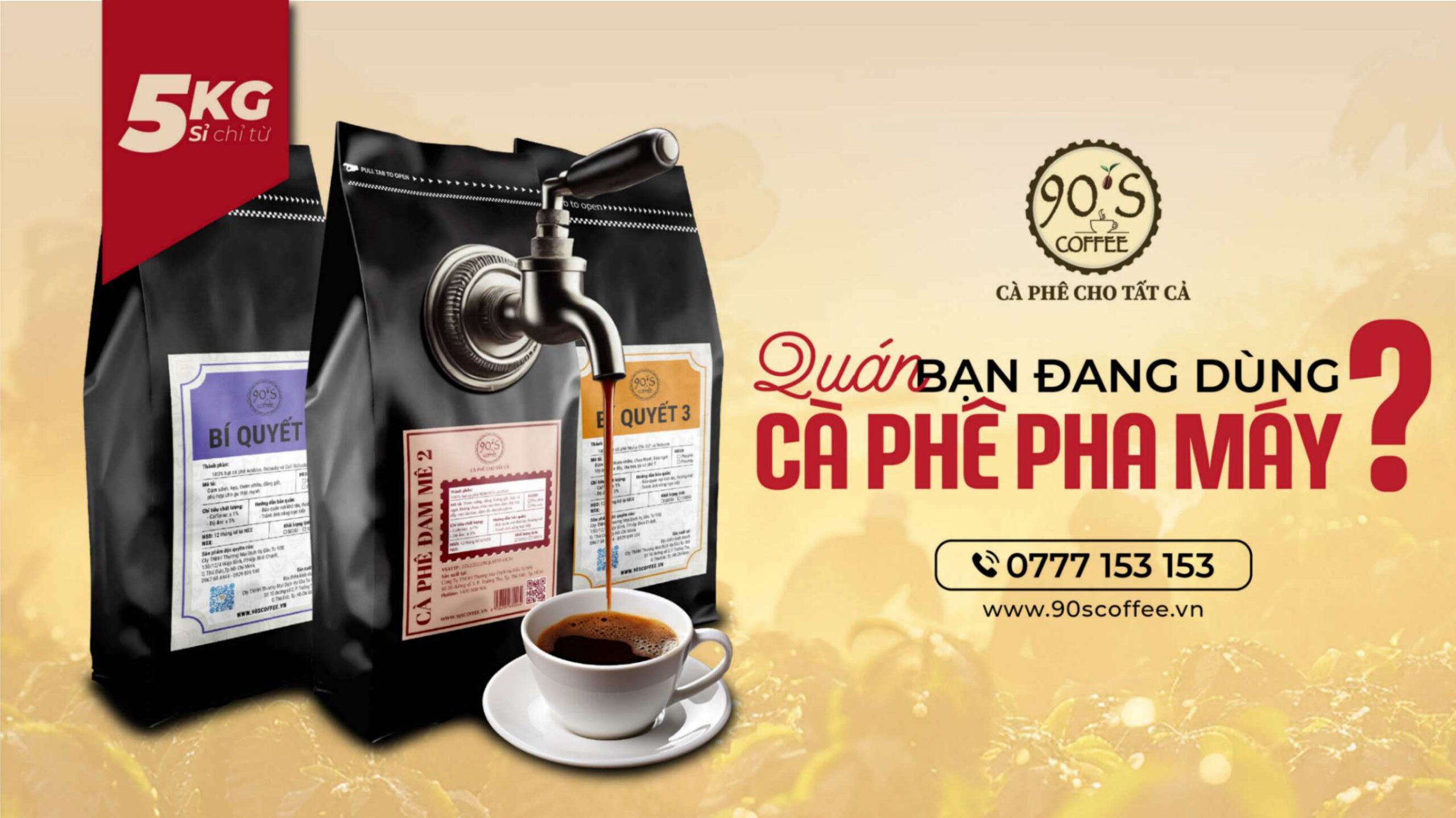 Cà phê pha máy tháng 8