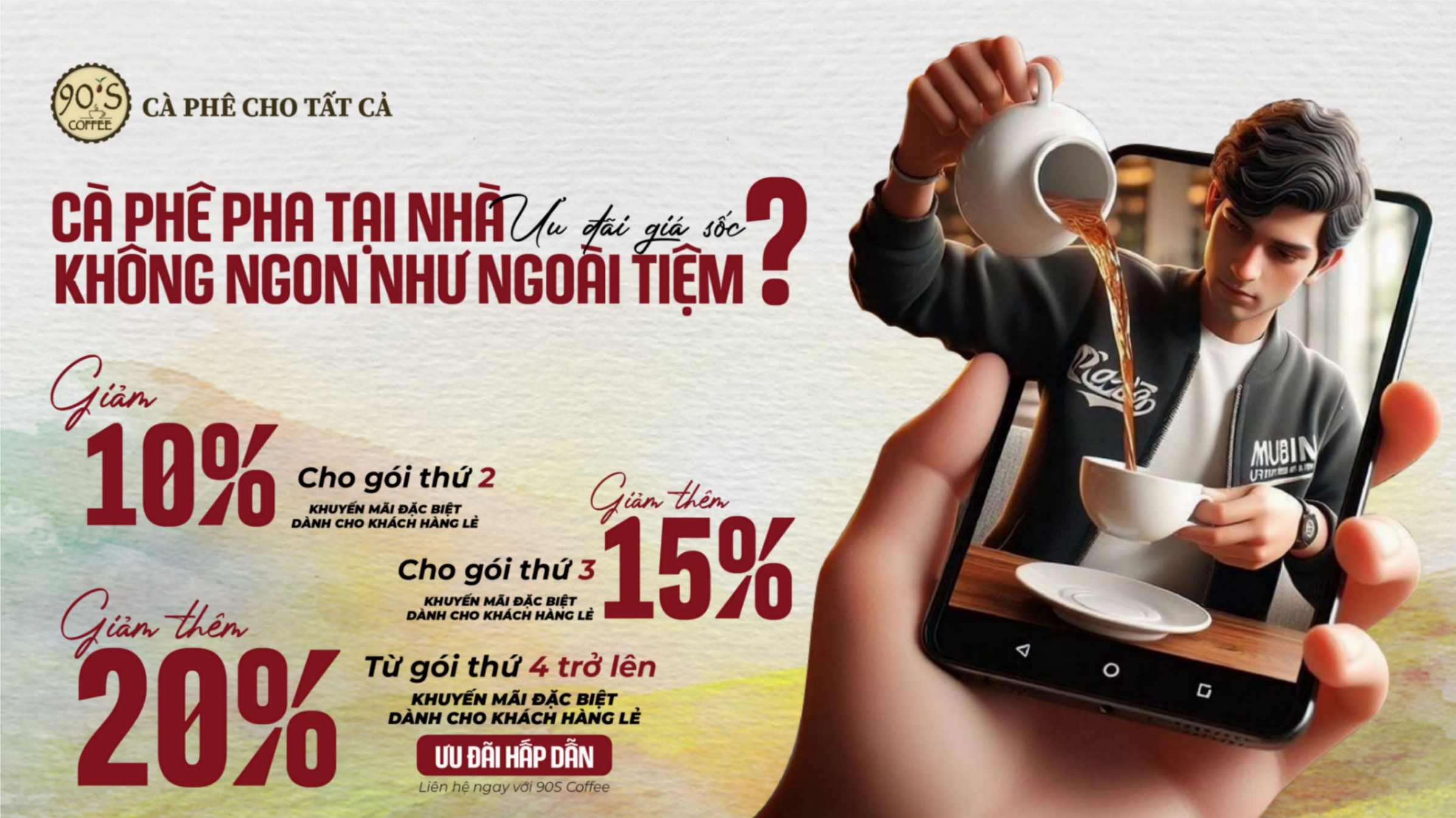 Cà phê tại nhà - Ưu đãi cà phê nguyên chất