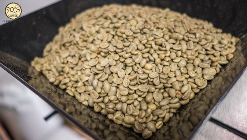 Phễu nạp hạt của máy rang cà phê