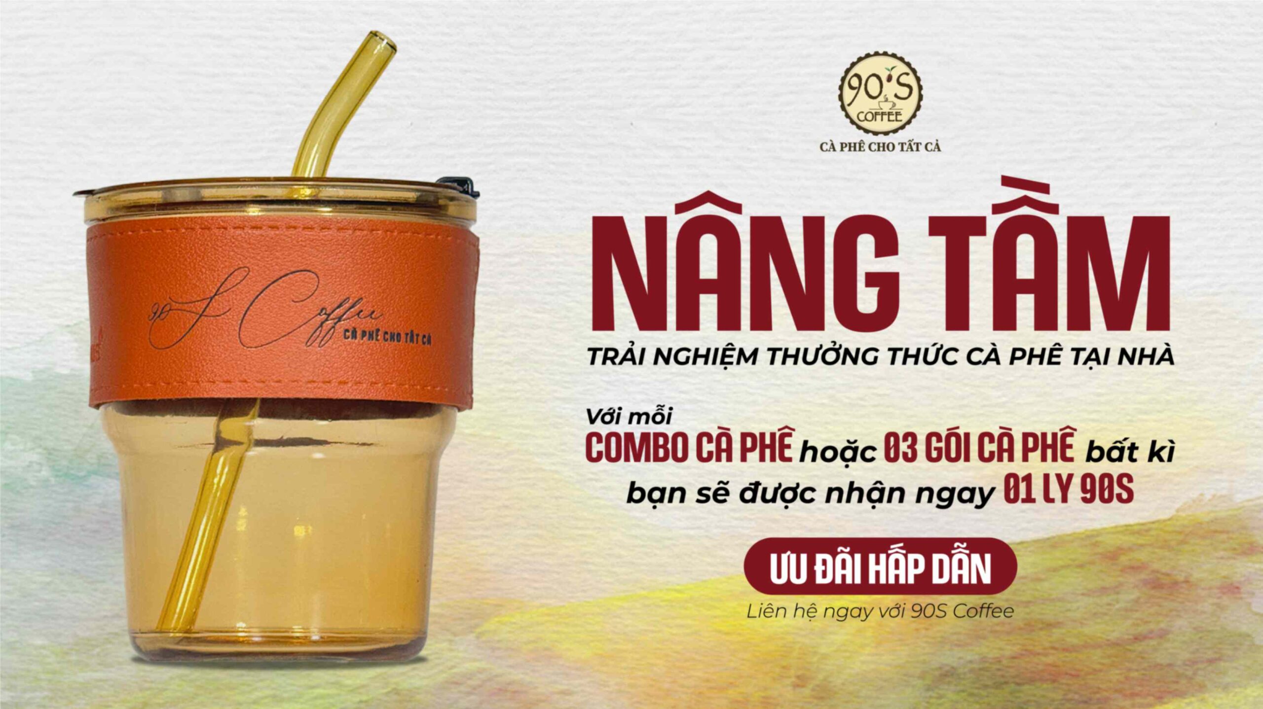Mua cà phê tặng ly thuỷ tinh cực xinh