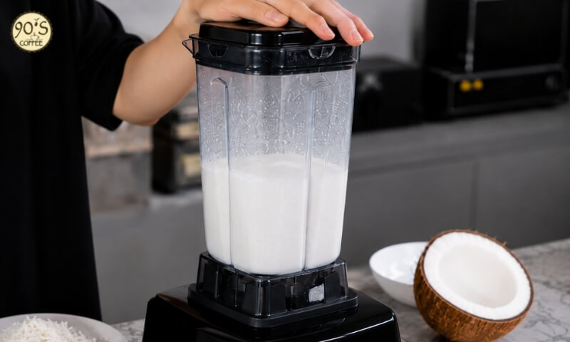Thực hiện xay nhiều lần cho hỗn hợp mịn hơn